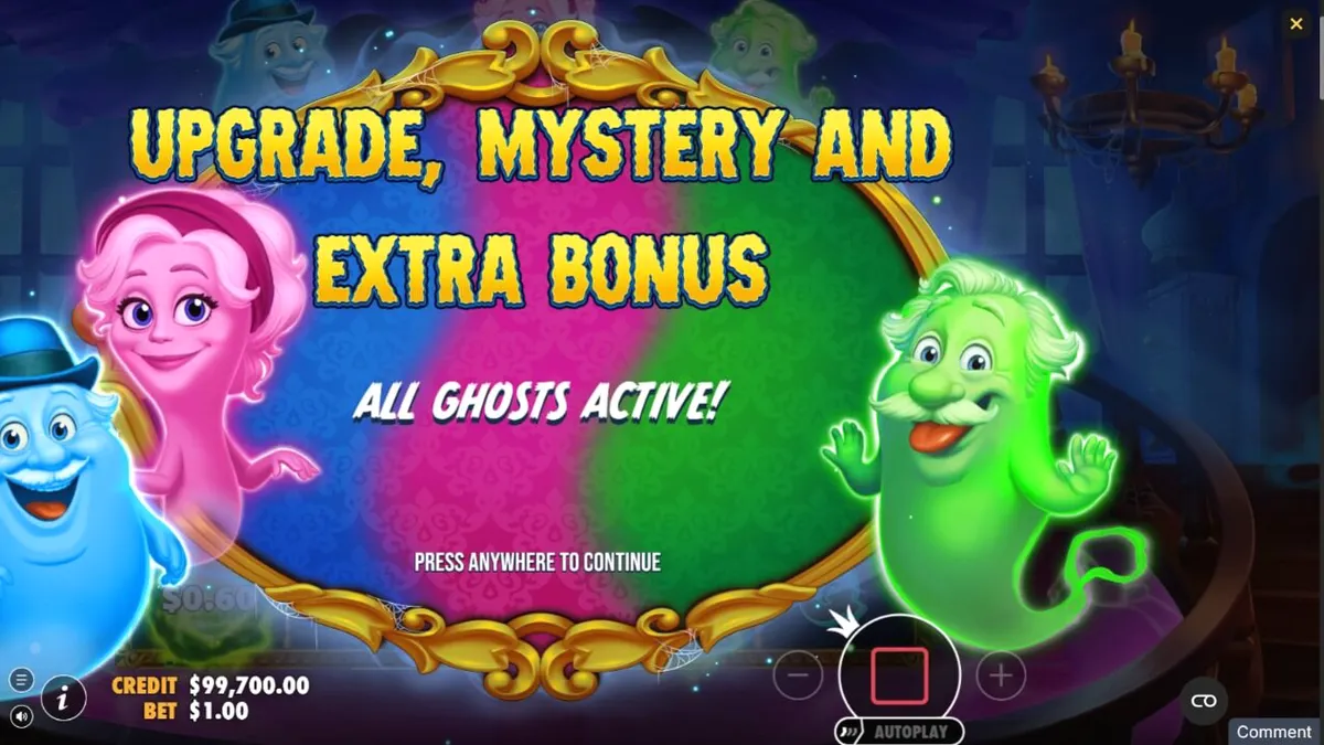 Great Ghosts! slot game mobile interface display